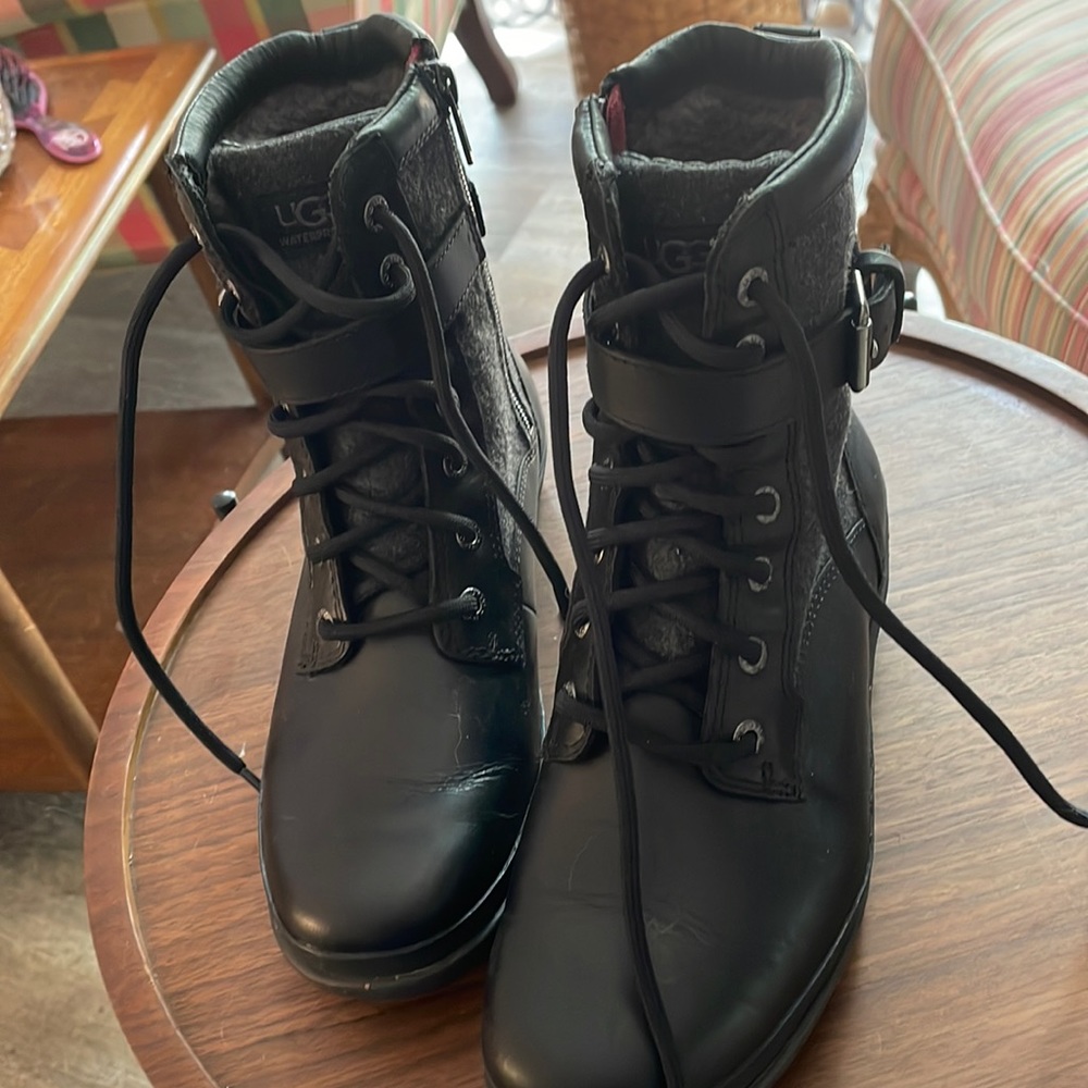 UGG Kesey Black Waterproof Ankle Boots
